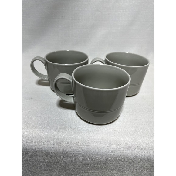 Crate and Barrel Other - 3 Crate & Barrel AARON PROBYN Light Gray Coffee Tea Mugs